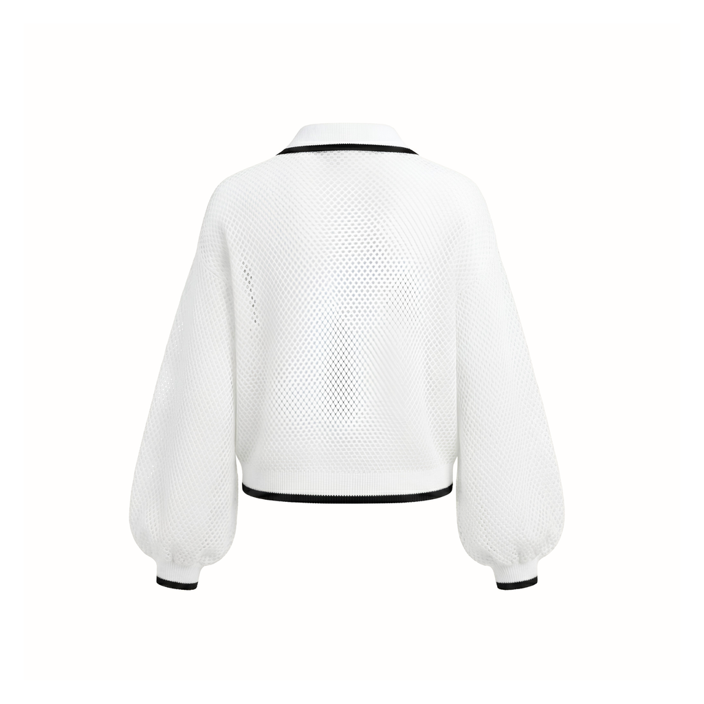 Perforated Knit Cardigan