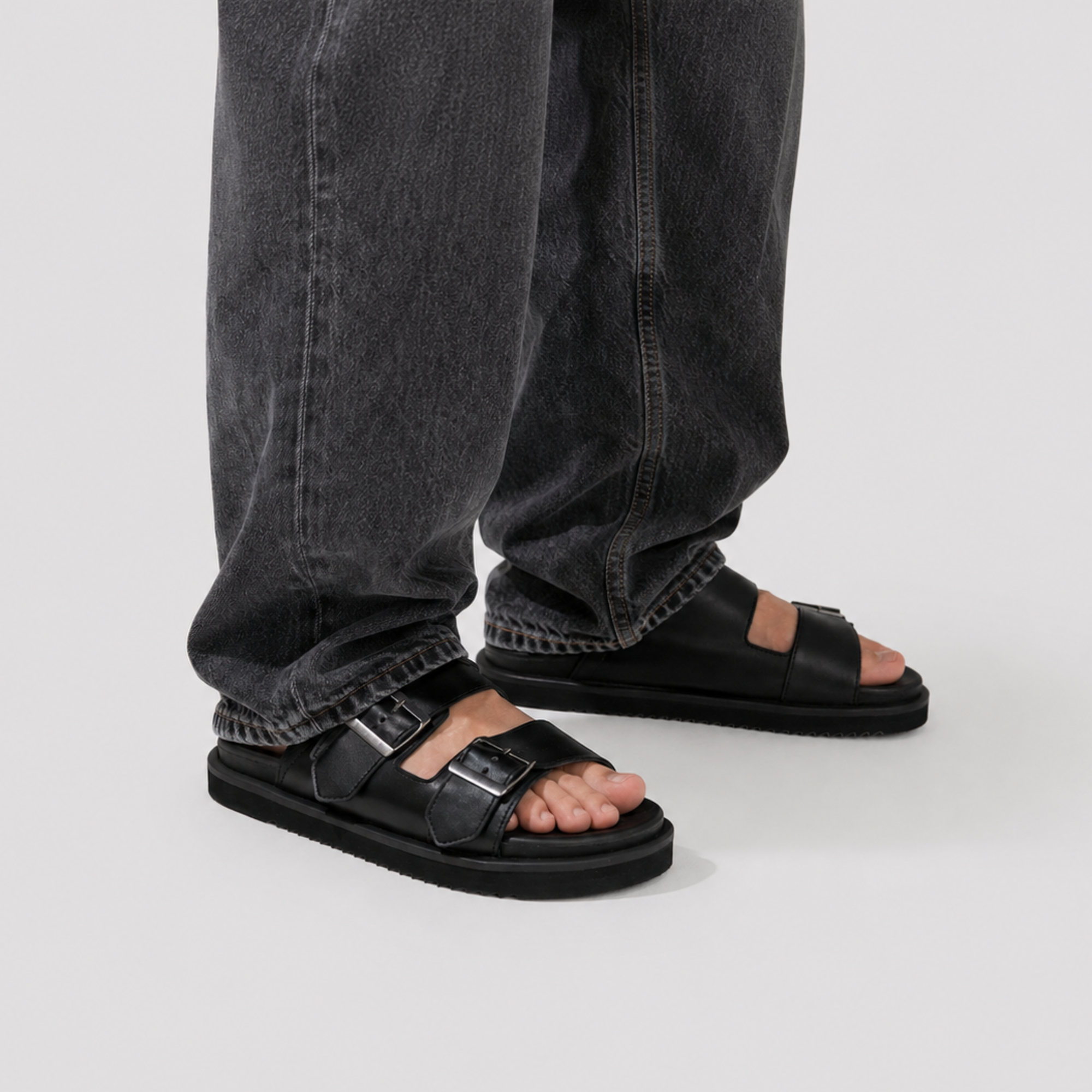 Double Buckle Sandals