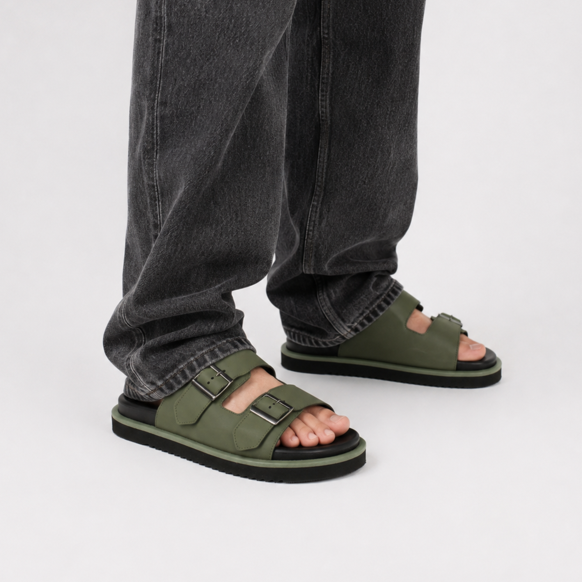 Double Buckle Sandals