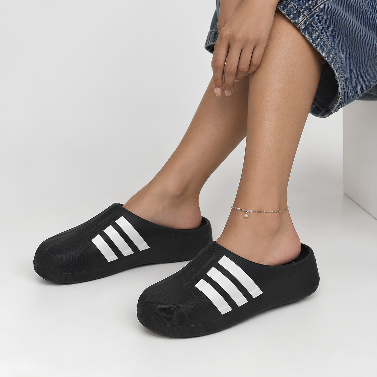 Sport Stripe Mules